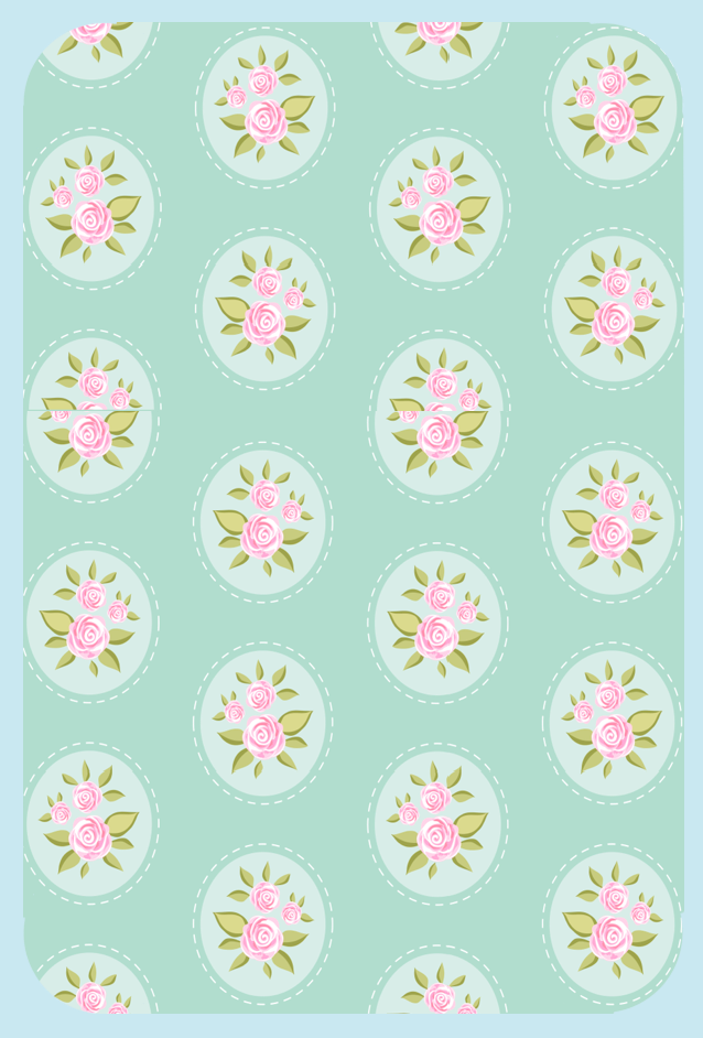 So Coastal Floral Cameo! Magnet (1119-M)
