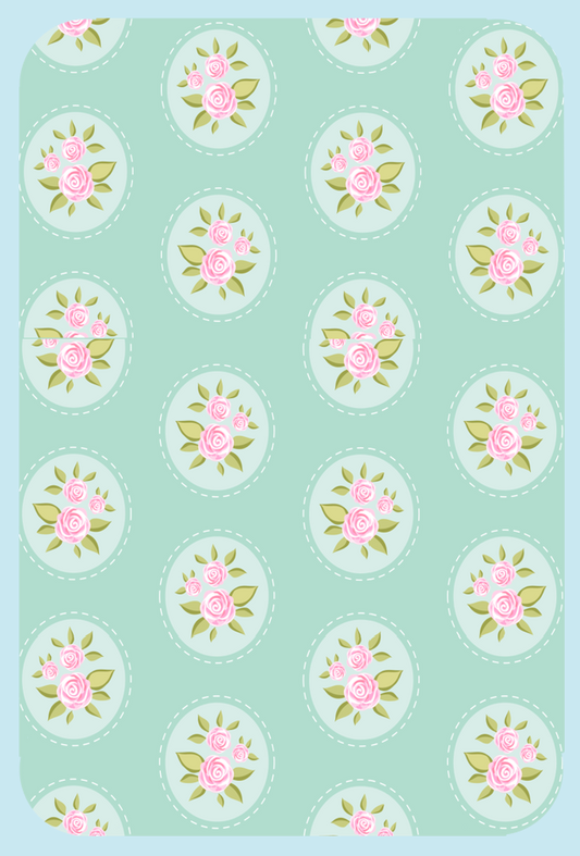 So Coastal Floral Cameo! Magnet (1119-M)