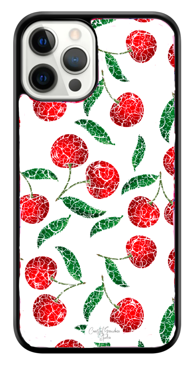 Crackled Glass Cherries! Phone Case (1361)