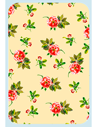 Coastal Cottage Rose Print! Magnet (1385-M)