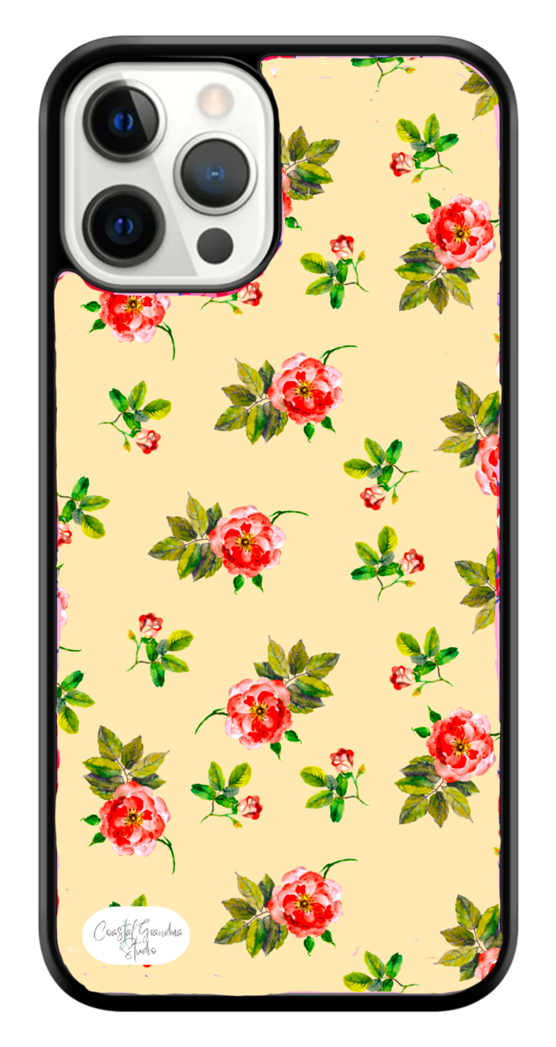 Coastal Cottage Rose Print! Coaster (1385-C)