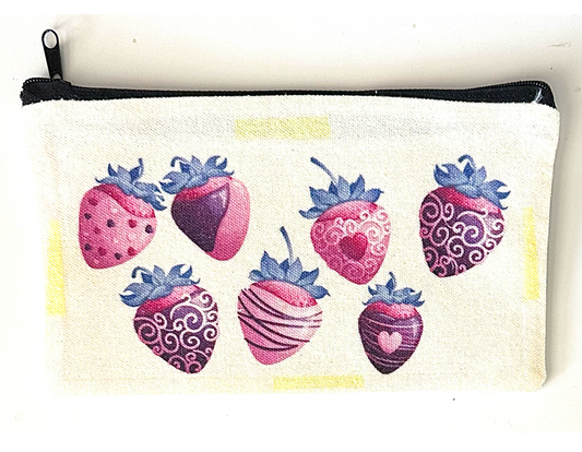 Strawberries & Chocolate? Yum! "What-Not Pouch" (1401-P)