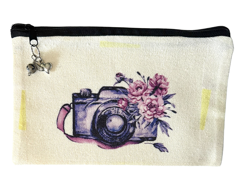 Bluesy Floral Camera! "What-Not Pouch" (1426-P)