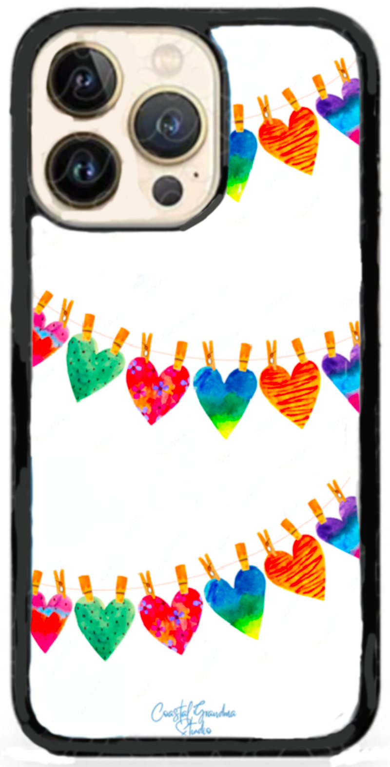 Rainbow Hearts! Lightweight Aluminum Bookmark With Vintage Lace, Charms & a Jasper Bead (1502-B)
