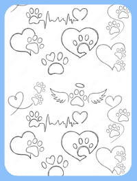 Paw Prints On My Heart! Magnet (1508-M)