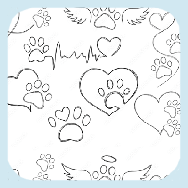 Paw Prints On My Heart! Coaster (1508-C)