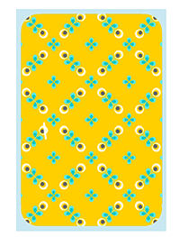 Criss-Cross Scandi Floral Magnet (1512-M)