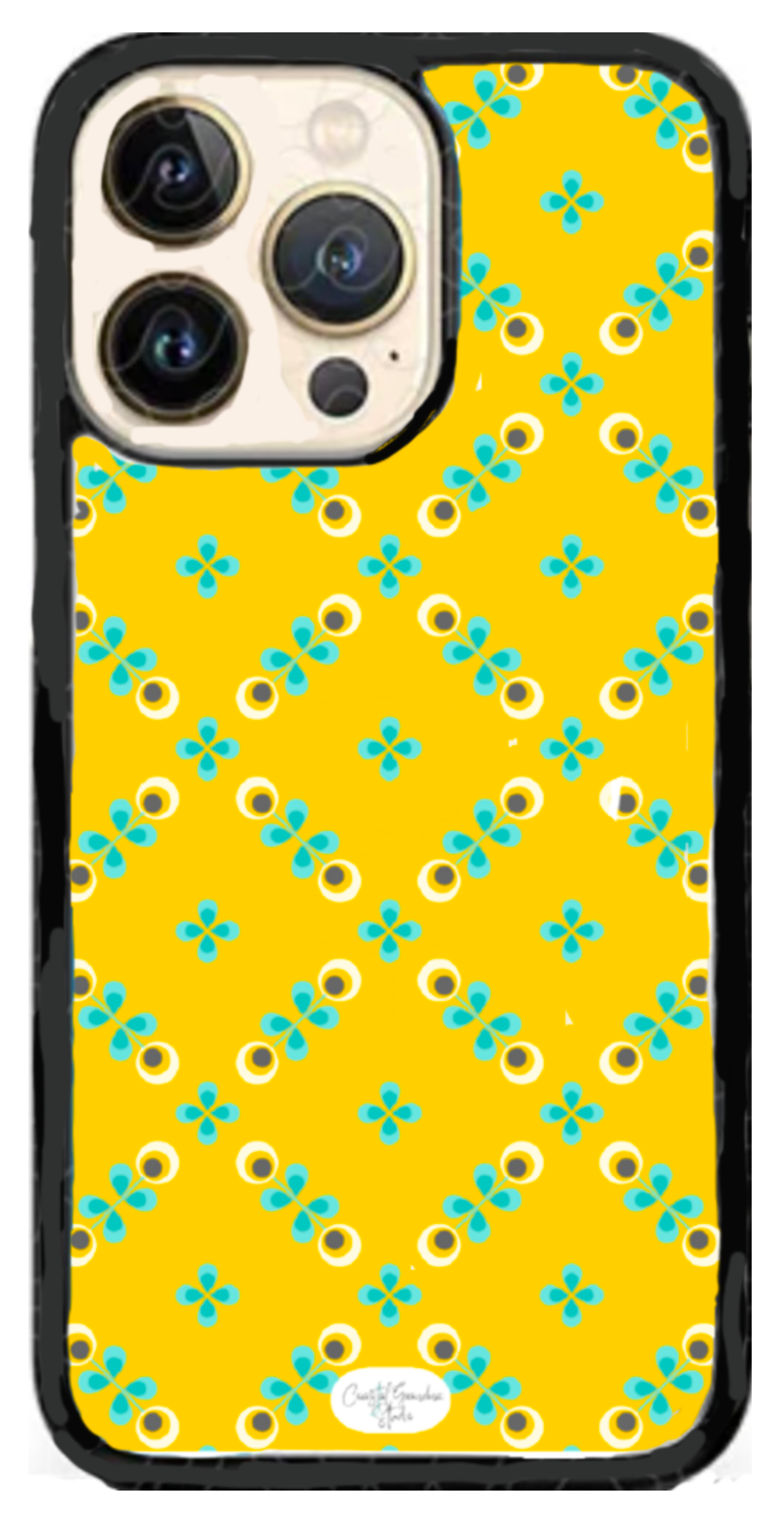 Criss Cross Scandi Floral! Phone Case (1512)