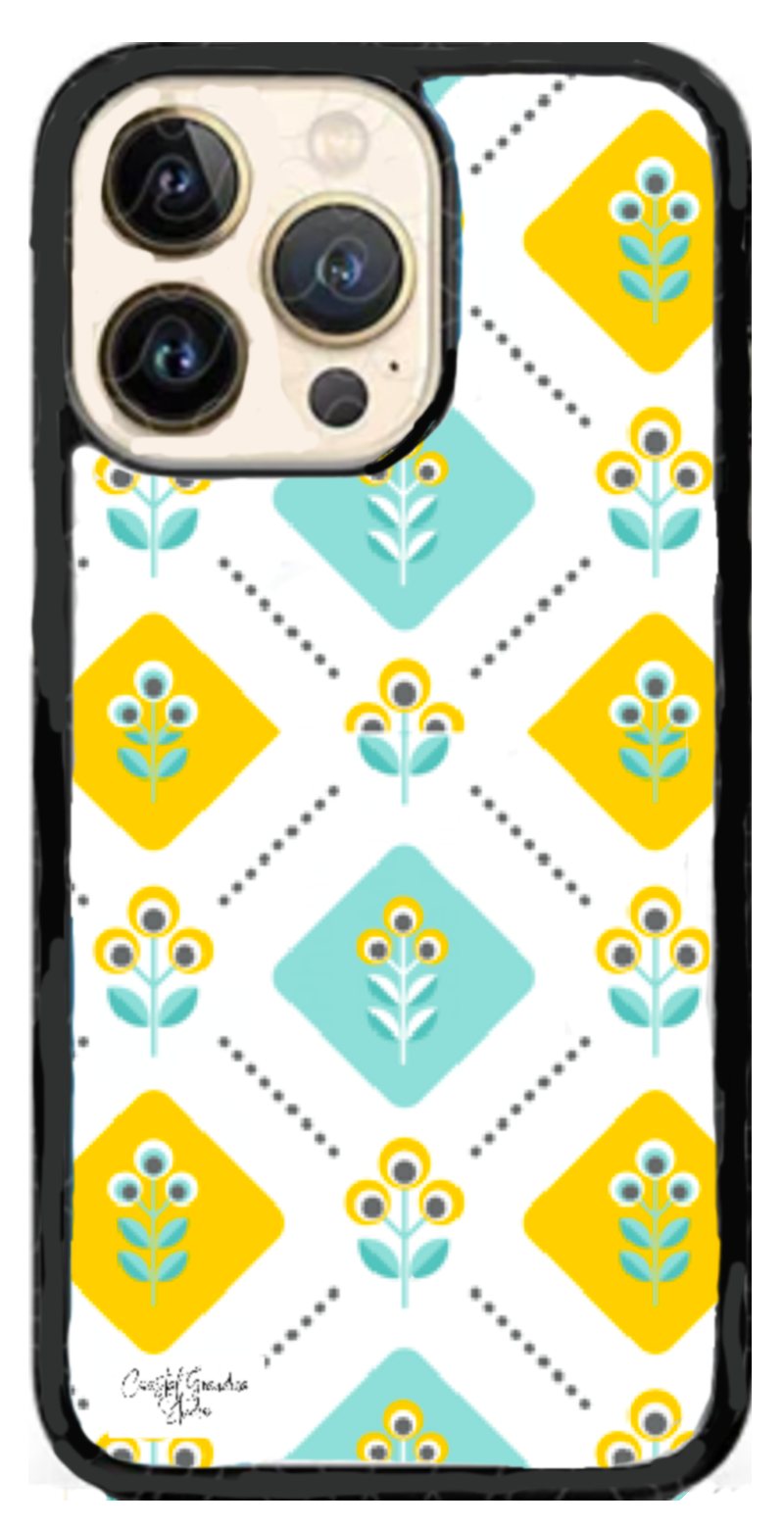 Criss Cross Scandi Floral 2! Phone Case (1516)