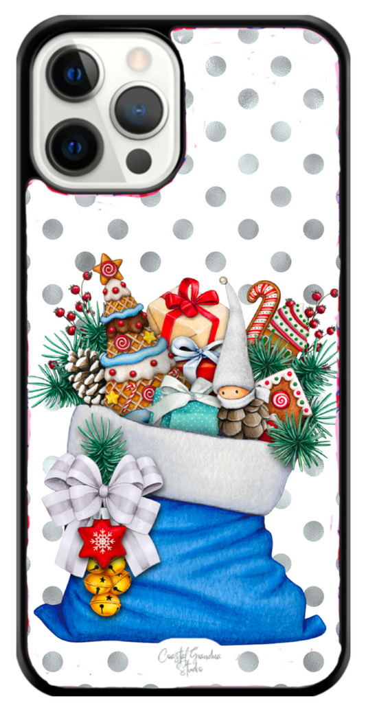 Santa's Blue Sack of Goodies! Phone Case (1540)