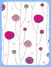 Mid-Century Roses! Magnet (1565-M)
