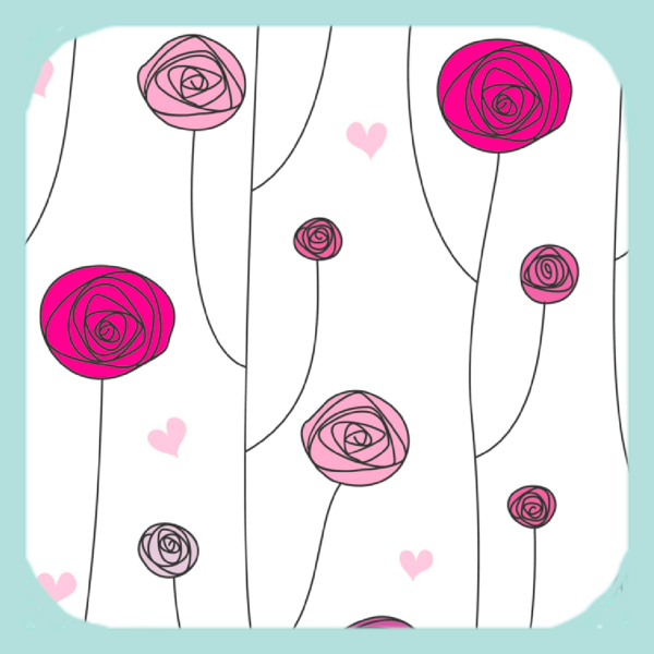 Mid-Century Roses! Coaster (1565-C)