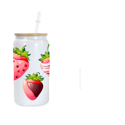 Strawberries & Chocolate? Yum! Glass Tumbler (1401-T)