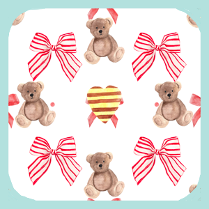 Teddy Bear Fourth! Coaster (1621-C)