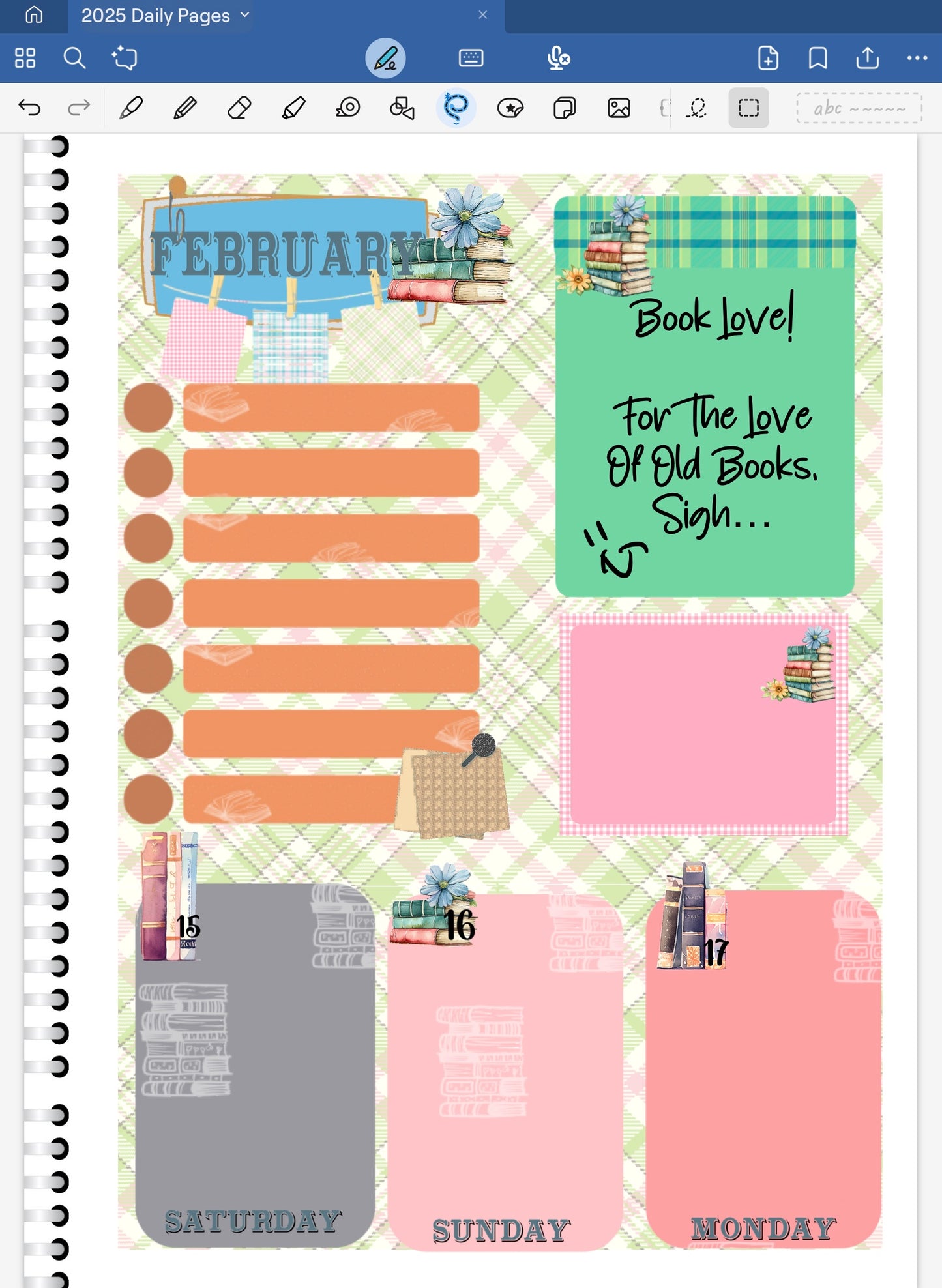 Book Love! Full Rectangles Digital Pre-Cropped Stickers For Goodnotes (5800-FR)