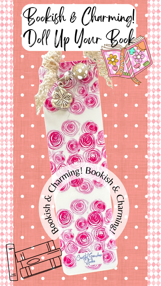 Blossom Charm Bookmark – Cute Aesthetic Bookmark with Lace Ribbon, Gift for Book Lovers (1391-B)