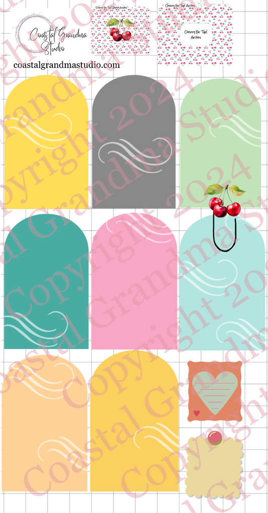 Cherry On Top! Arches Digital Pre-Cropped Stickers For Goodnotes (6100-A)