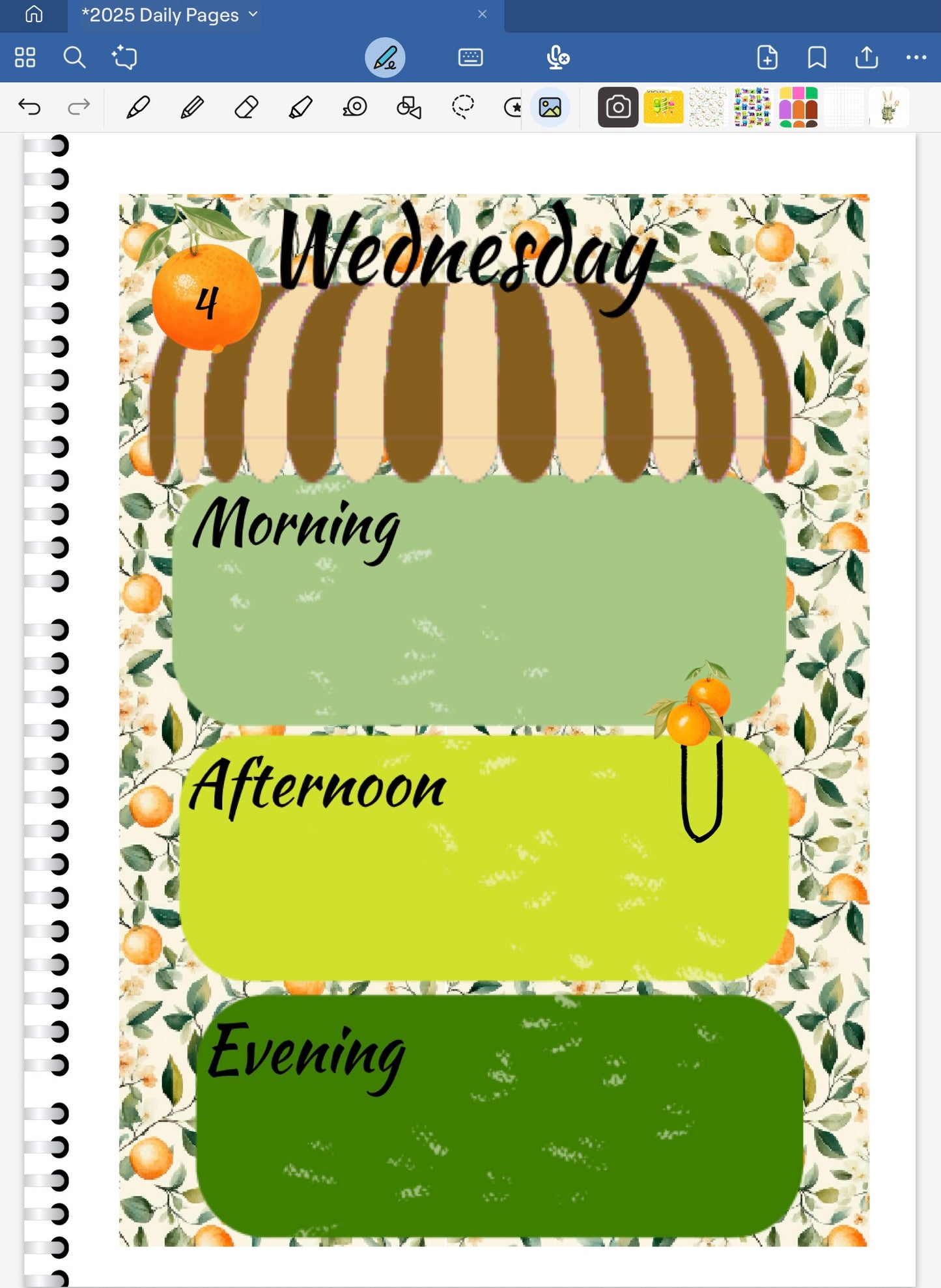 Fresh Squeezed! Skinny Rectangles Digital Pre-Cropped Stickers For Goodnotes (7500-SR)
