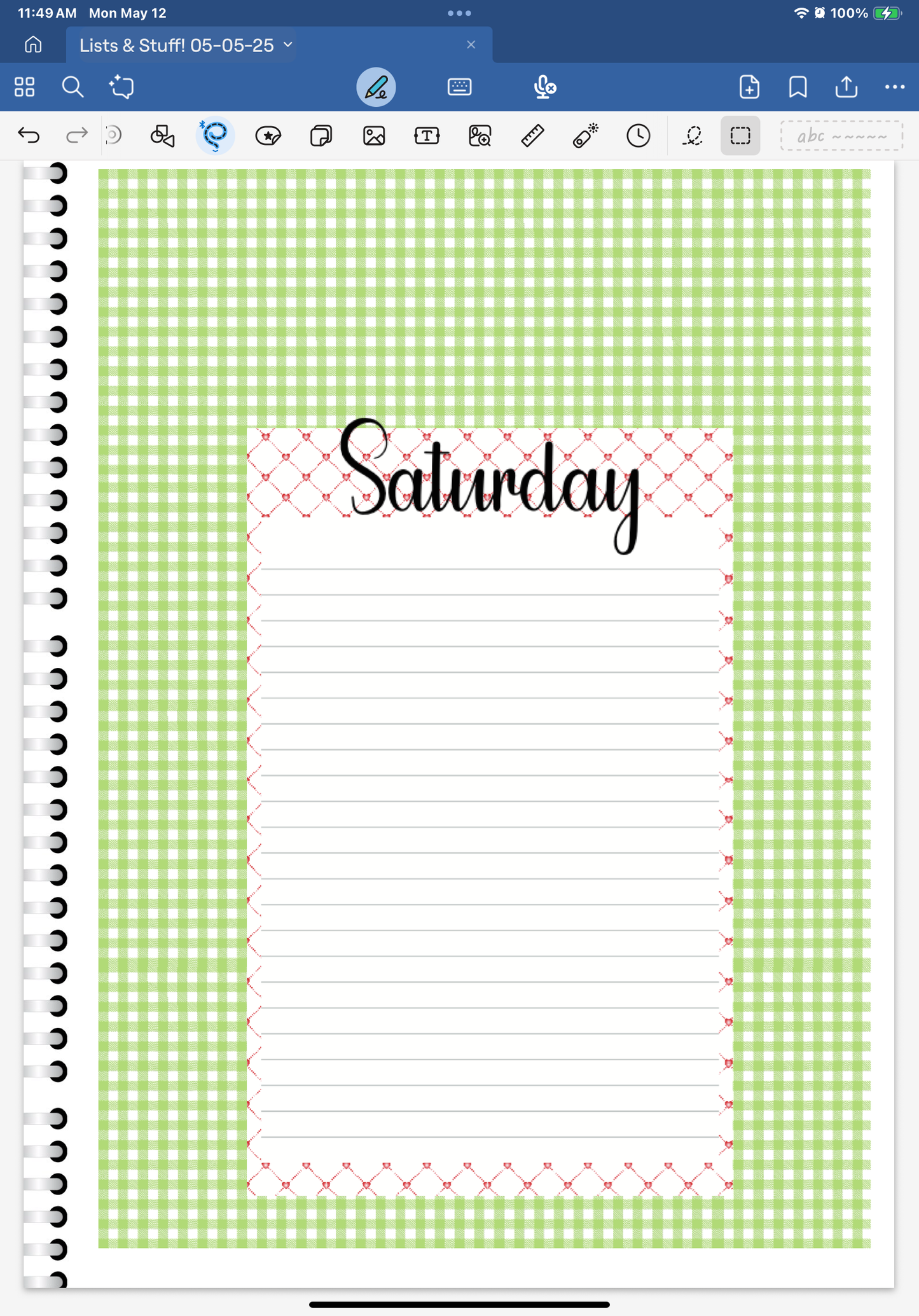 Letter Love! Lists & Stuff Digital Pre-Cropped Stickers For Goodnotes (4900-LS)