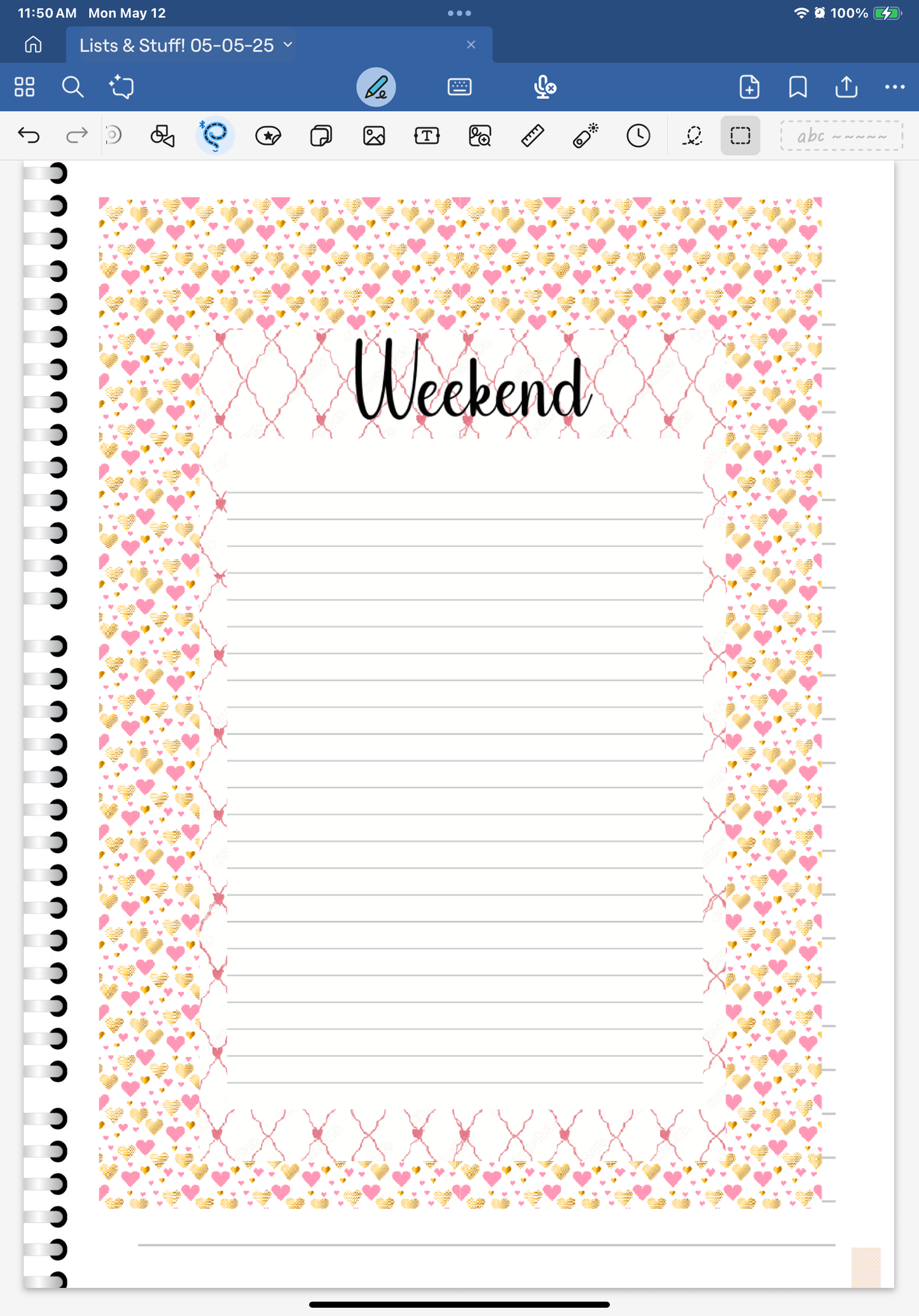 Letter Love! Lists & Stuff Digital Pre-Cropped Stickers For Goodnotes (4900-LS)