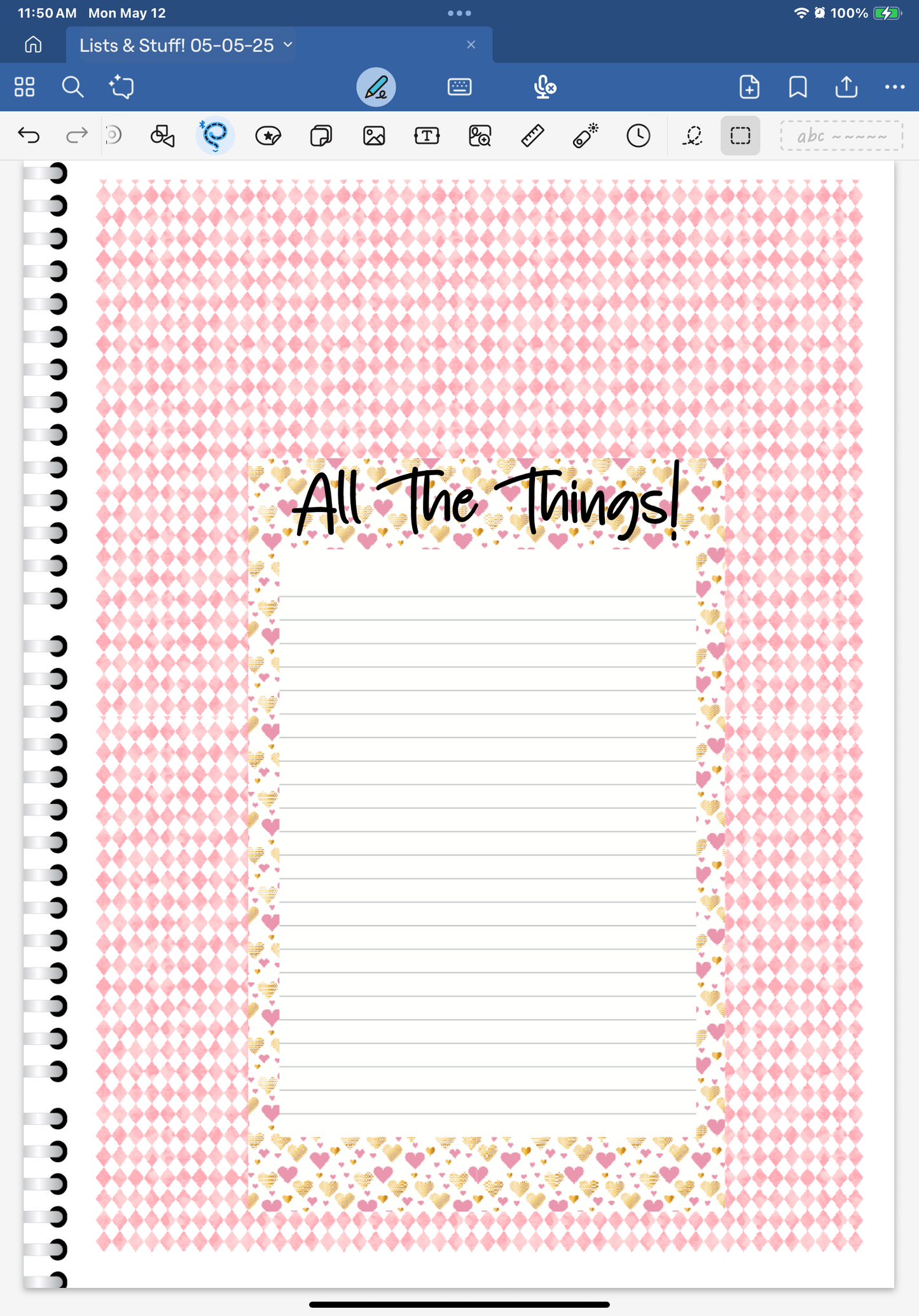 Letter Love! Lists & Stuff Digital Pre-Cropped Stickers For Goodnotes (4900-LS)