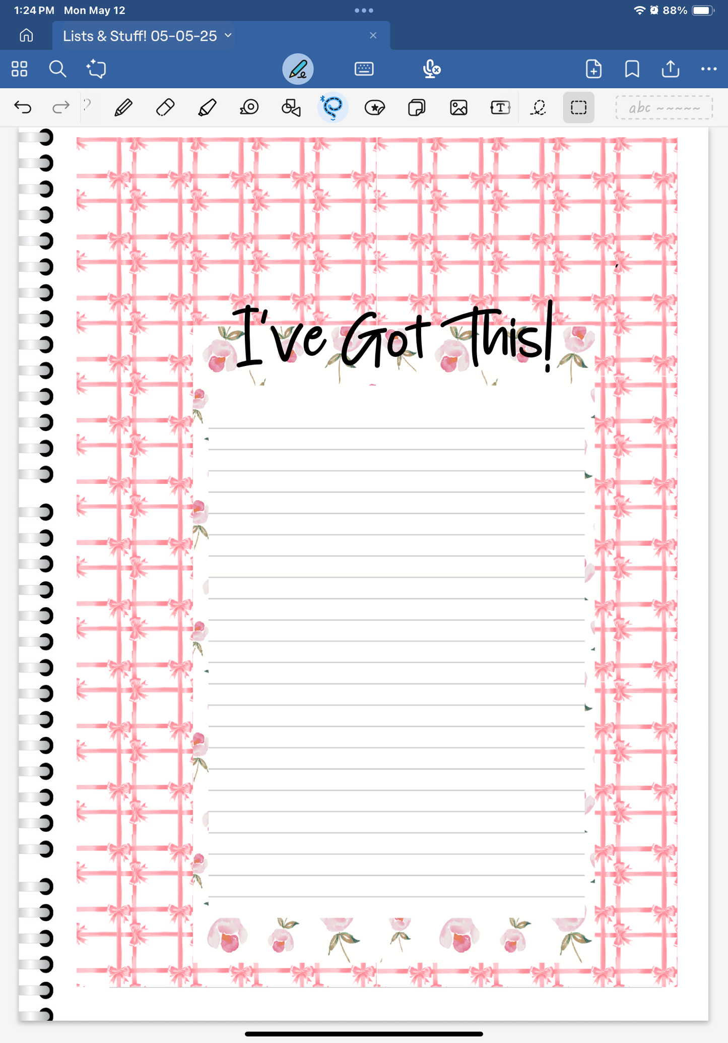 Coquette Cupcake! Lists & Stuff Digital Pre-Cropped Stickers For Goodnotes (6800-LS)