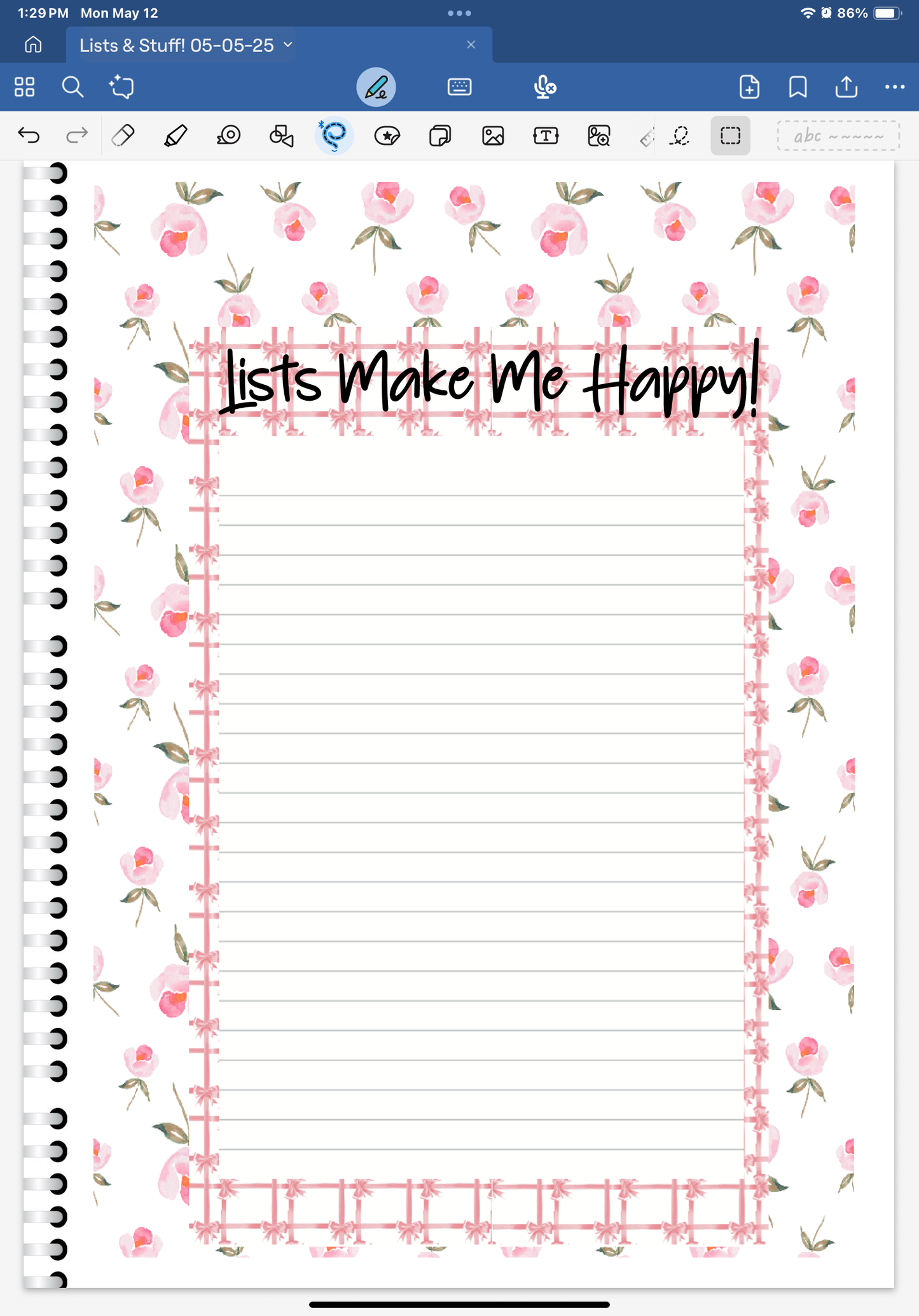 Coquette Cupcake! Lists & Stuff Digital Pre-Cropped Stickers For Goodnotes (6800-LS)