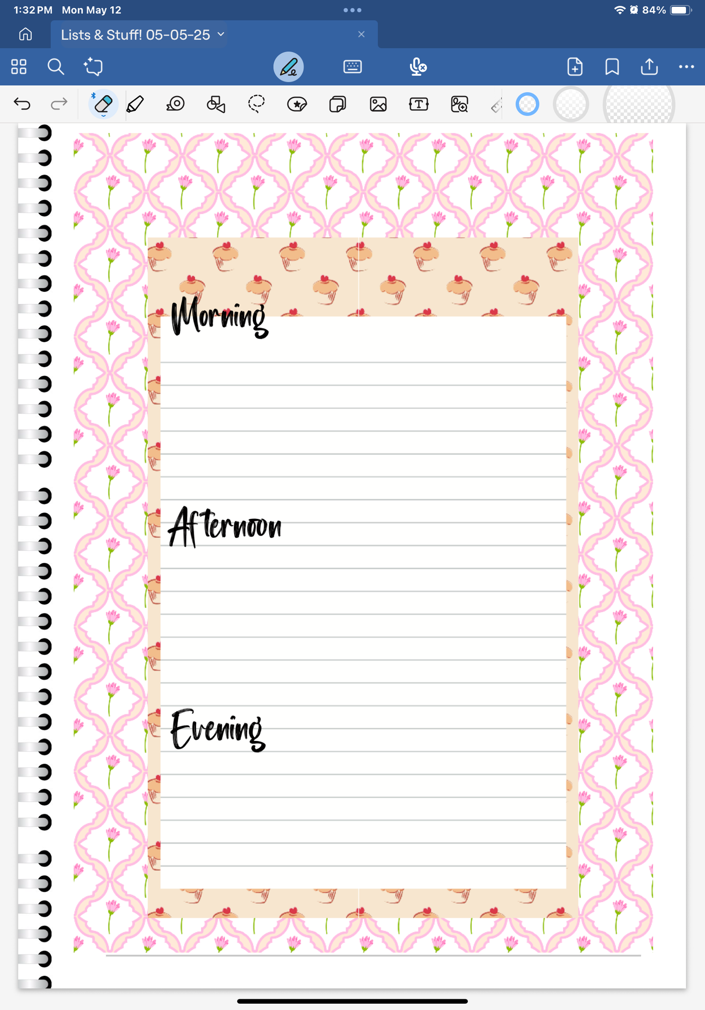 Coquette Cupcake! Lists & Stuff Digital Pre-Cropped Stickers For Goodnotes (6800-LS)