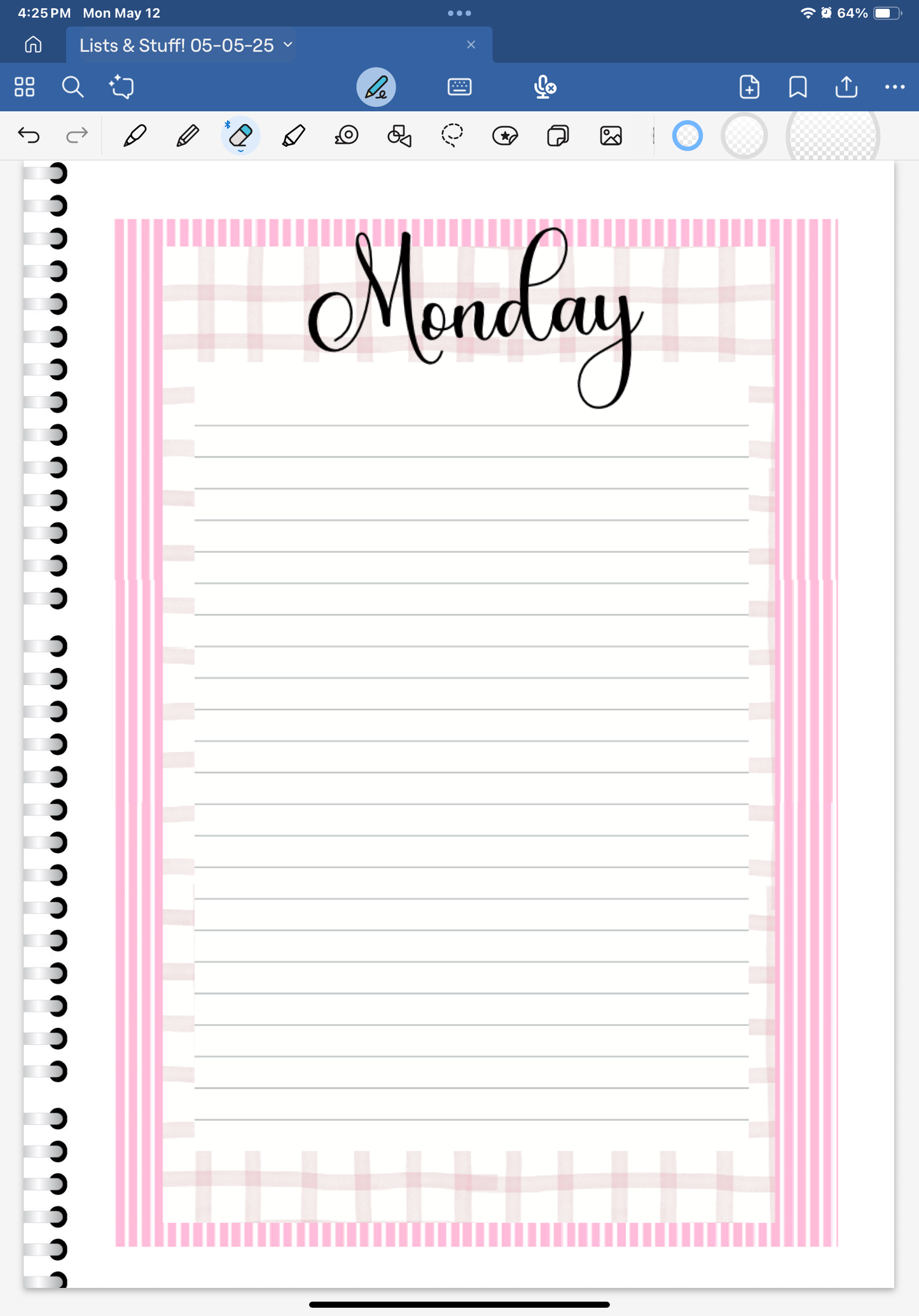 Sakura Splendor! Lists & Stuff Digital Pre-Cropped Stickers For Goodnotes (6400-LS)