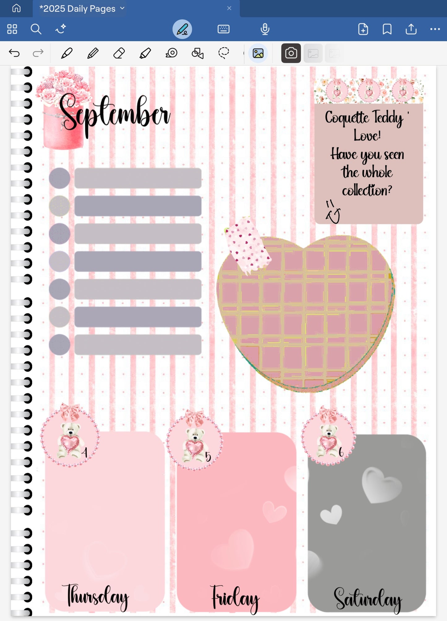 NEW! Coquette Teddy Love! Pre-Cropped Digital Sticker Bundle (7700-BU)