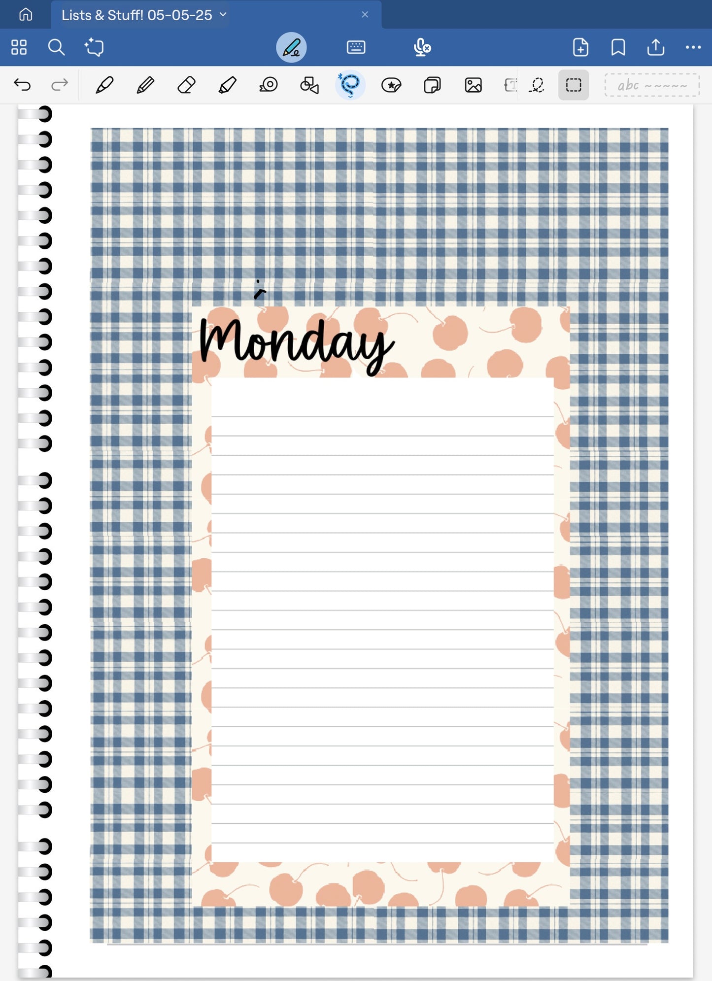 Cherry On Top! Lists & Stuff Digital Pre-Cropped Stickers For Goodnotes (6100-LS)