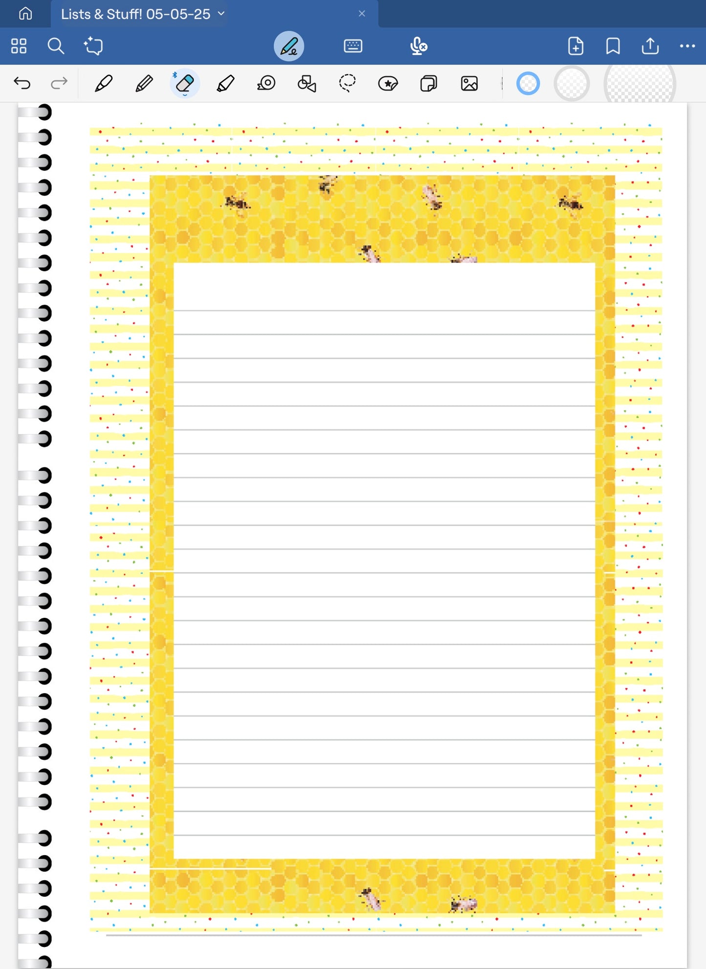 Busy Bee! Lists & Stuff Digital Pre-Cropped Stickers For Goodnotes (5900-LS)