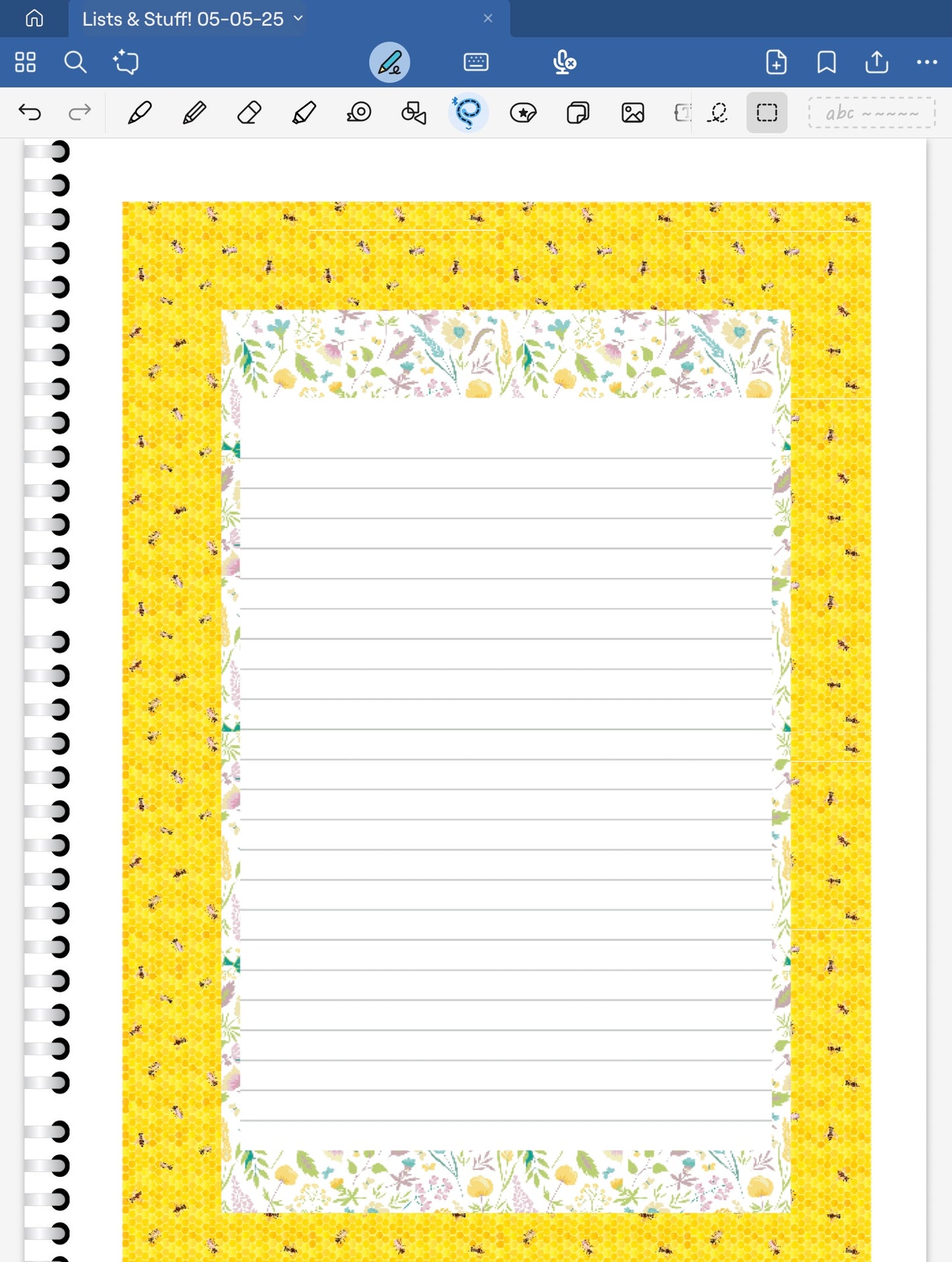 Busy Bee! Lists & Stuff Digital Pre-Cropped Stickers For Goodnotes (5900-LS)