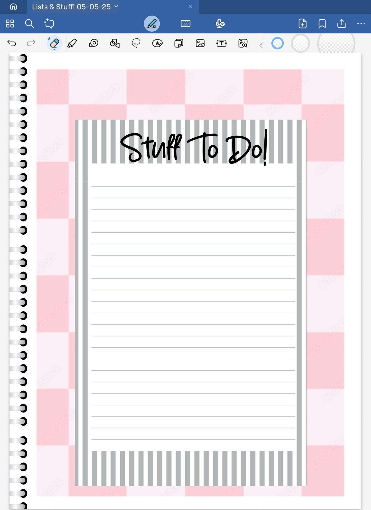 Strawberry Yum! Lists & Stuff Digital Pre-Cropped Stickers For Goodnotes (4500-LS)