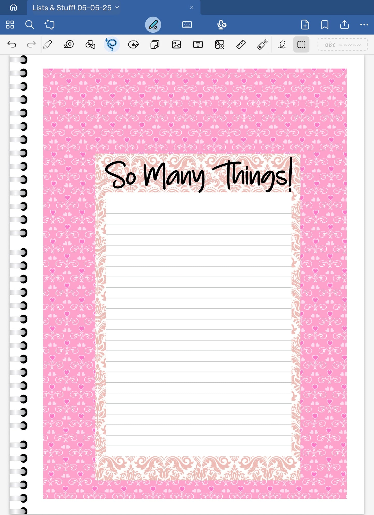 Sweet Heart! Lists & Stuff Digital Pre-Cropped Stickers For Goodnotes (6000-LS)