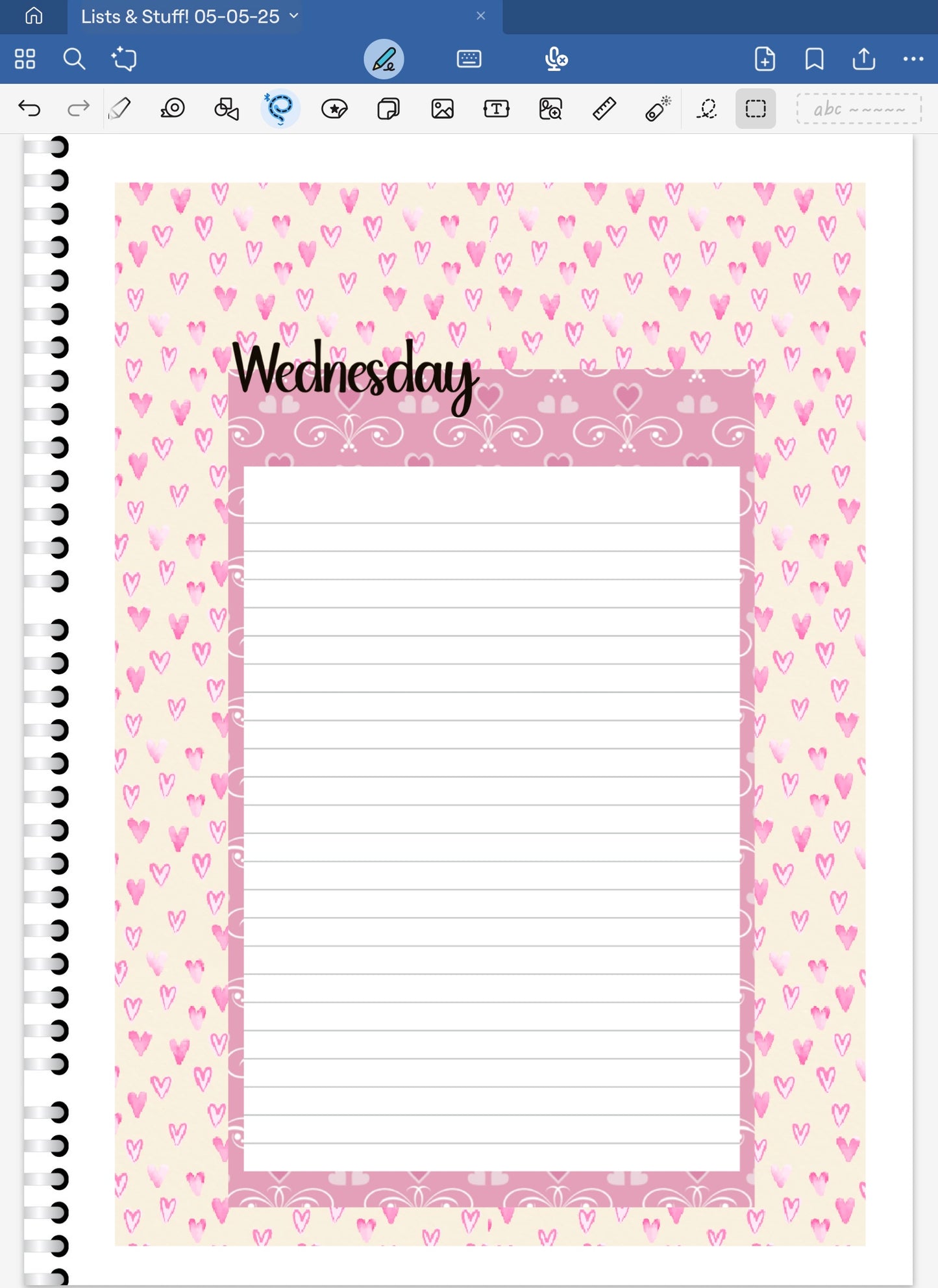 Sweet Heart! Lists & Stuff Digital Pre-Cropped Stickers For Goodnotes (6000-LS)