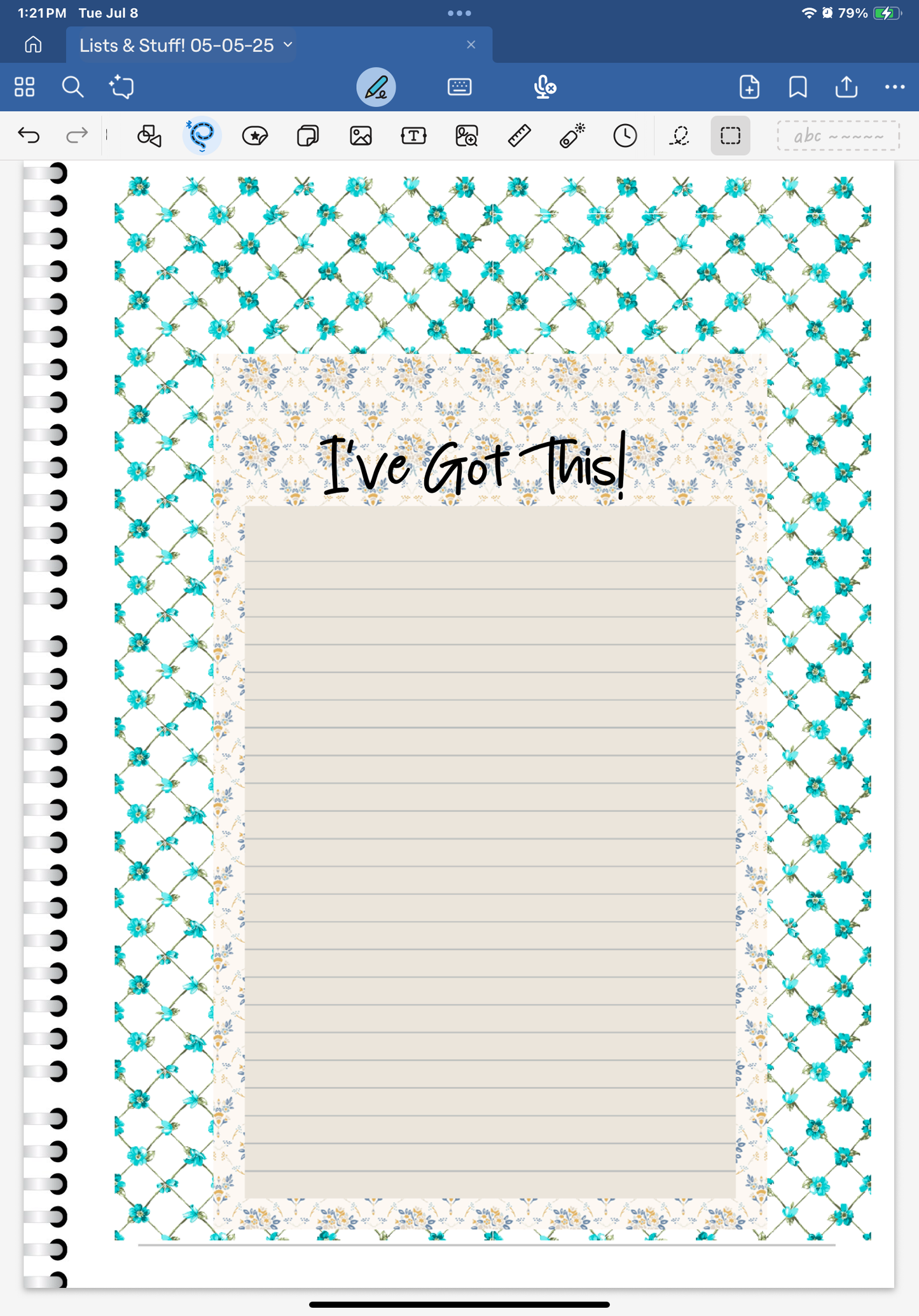 Fiori! Lists & Stuff Digital Pre-Cropped Stickers For Goodnotes (7400-LS)