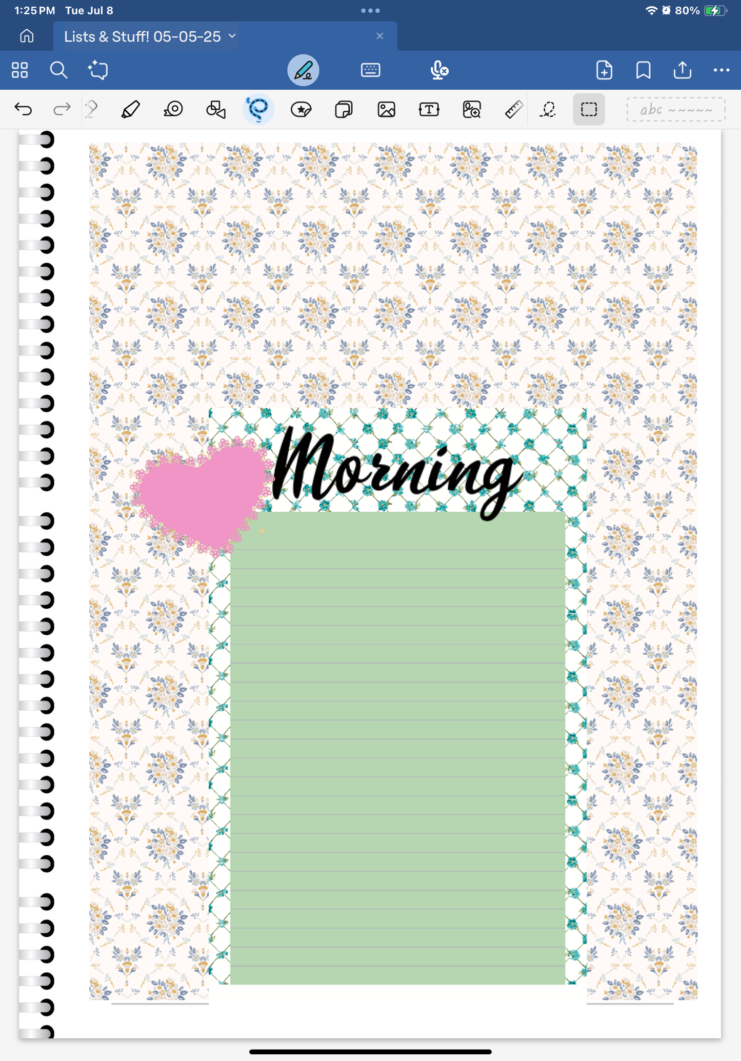 Fiori! Lists & Stuff Digital Pre-Cropped Stickers For Goodnotes (7400-LS)