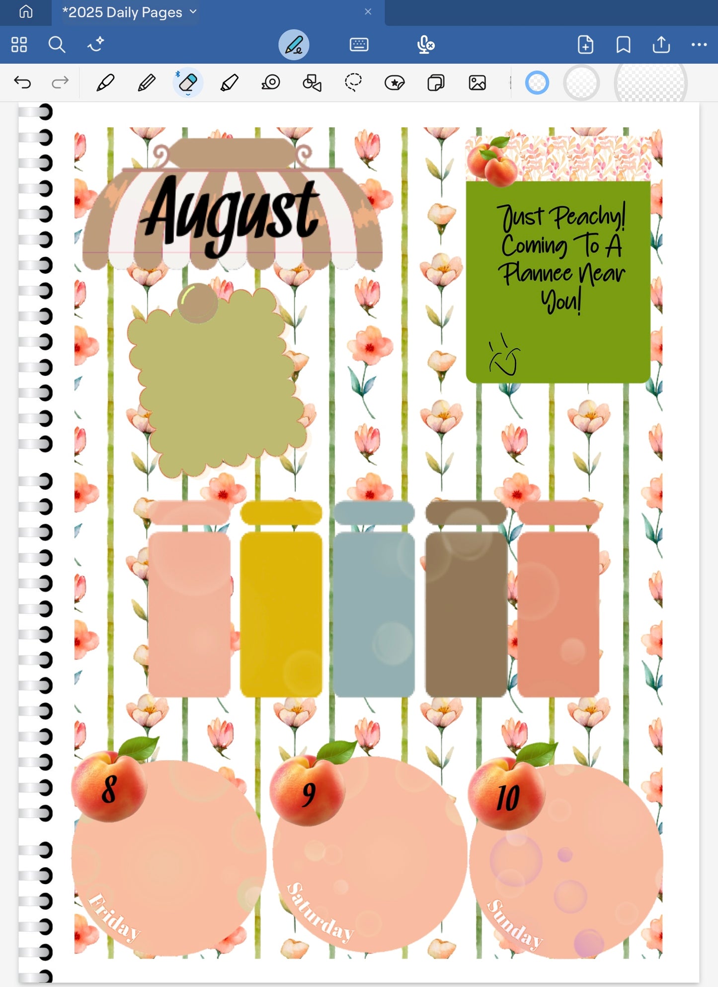 Just Peachy! Lists & Stuff Digital Pre-Cropped Stickers For Goodnotes (7600-LS)