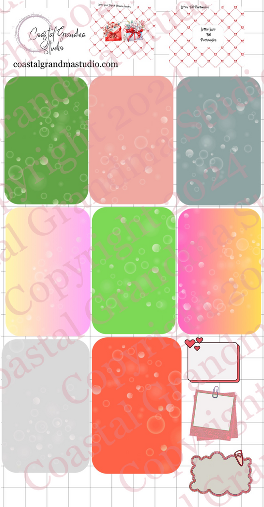 Letter Love! Full Rectangles Digital Pre-Cropped Stickers For Goodnotes (4900-FR)