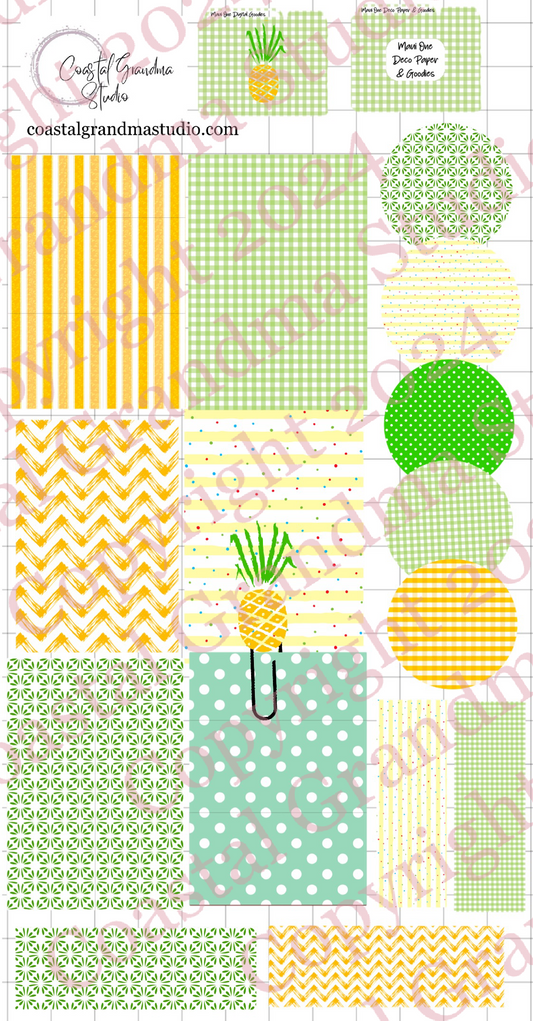 For Maui With Love One! Decorative Papers & Goodies Digital Pre-Cropped Stickers For Goodnotes (5300-PG)