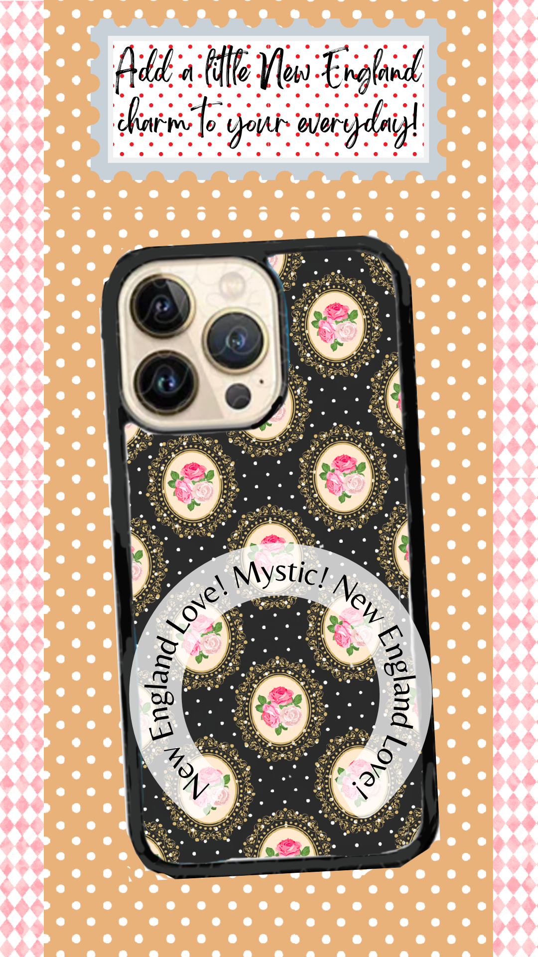 Coastal Aesthetic Phone Case - New England Beach Cottage Mystic Connectivut Inspired (1603)