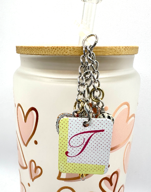 Strawberry Personalized Straw/Cup Charm (1123-CC)