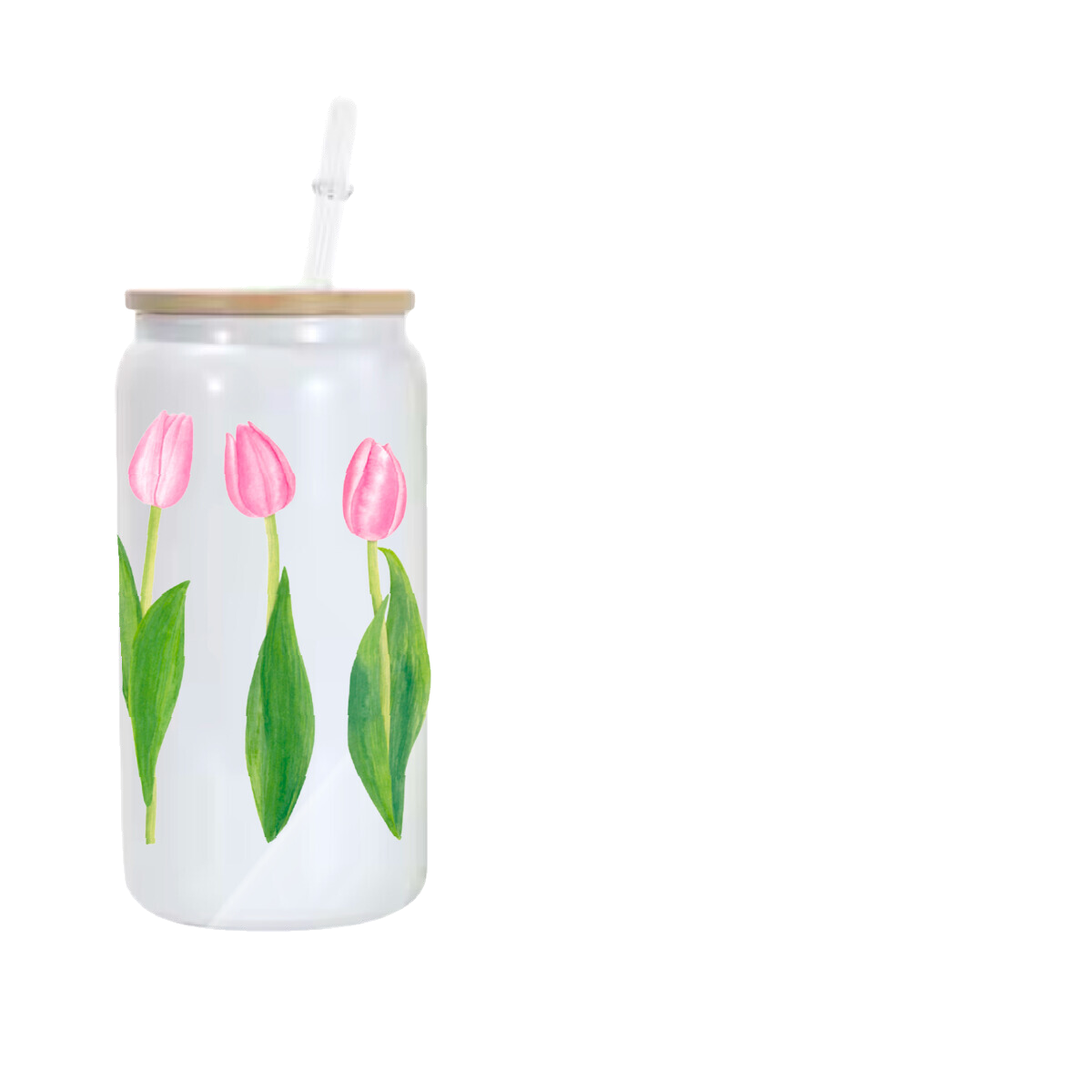Tip Toe Through The Tulips! Glass Tumbler (1566-T)