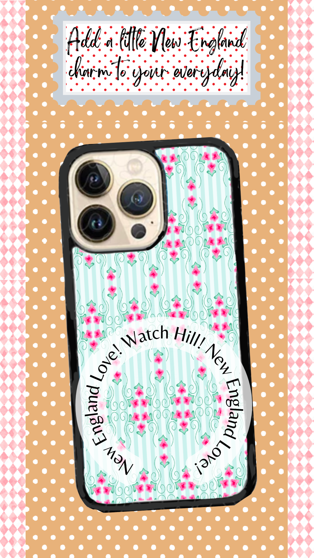 Coastal Aesthetic Phone Case - New England Beach Cottage Watch Hill Rhode Island Inspired (1605)