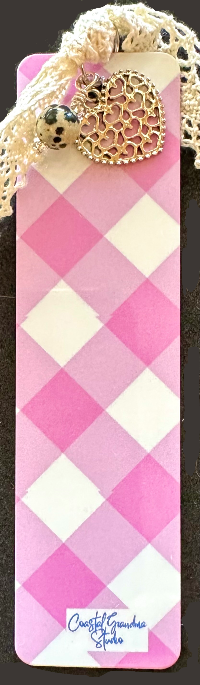 Pretty in Pink Gingham Bookmark (1343-B)