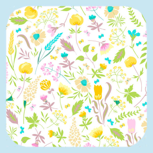 Coastal Wildflowers Coaster (1384-C)