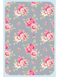 Pink & Gray Floral! Magnet (1392-M)