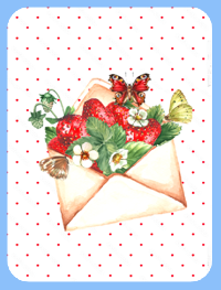 Strawberry Love Letter Magnet (1402-M)