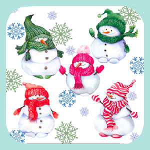 Snow People! Coaster (1424-C)